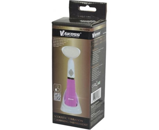 Acoustic Vibration Face Cleansing Brush Vakoss PE-7125PW | white-pink