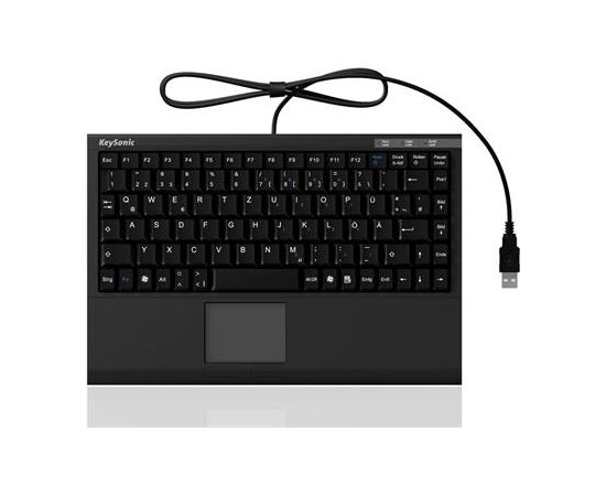 Raidsonic IcyBox KeySonic Mini keyboard, smart touchpad, USB 2.0, Black