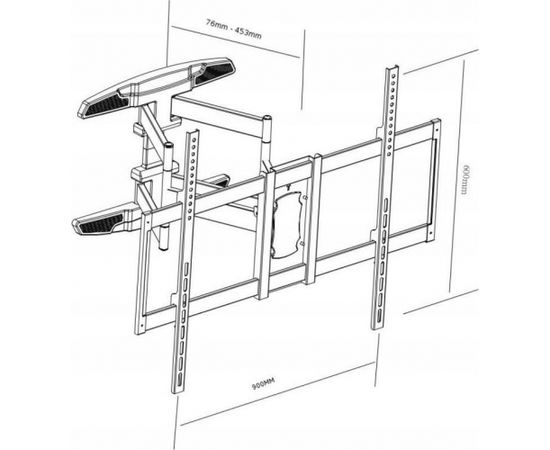 LIBOX LCD/TV Sienas stiprinājums  DUBAJ LB-450 | 32''-70'', 50kg | black