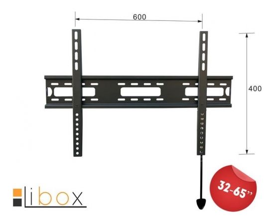 TV  sienas stiprinājums Libox PARYZ SLIM LB-300 | 32''-65'', VESA 600x400mm, 50 kg