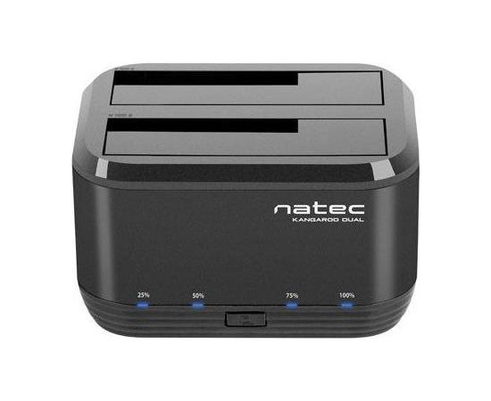 Natec Docking Station KANGAROO DUAL 2.5''/3.5'' HDD USB 3.0 + AC adapter