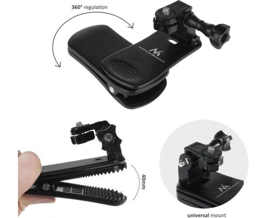 Maclean MC-820 Universal clip, fastening for GoPro cameras, Xiaomi, Ekken, SJCam