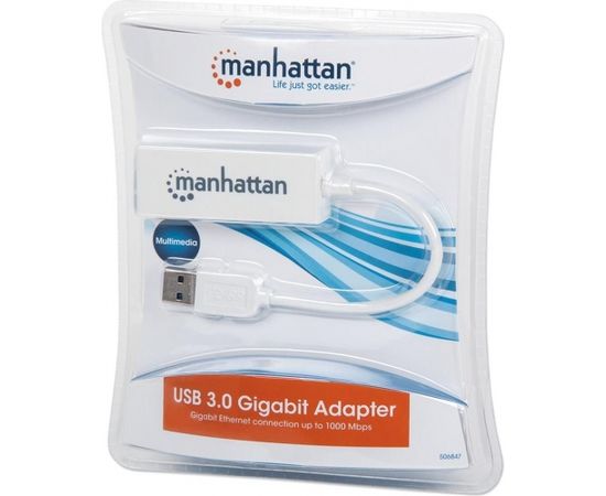 Manhattan Network card adapter USB 3.0 to Gigabit Ethernet 10/100/1000 Mbps RJ45