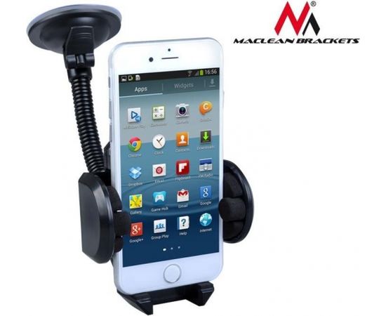 Maclean MC-660 Gooseneck Windscreen In Car Suction Mount Holder Cradle for Phone