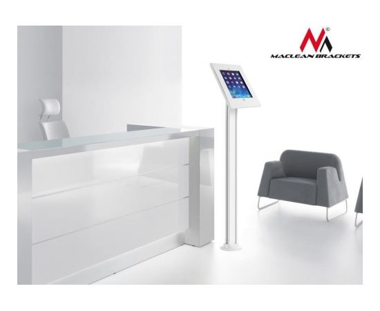 Maclean MC-678 Universal Floor Tablet Stand for Public Displays Lock Anti Theft