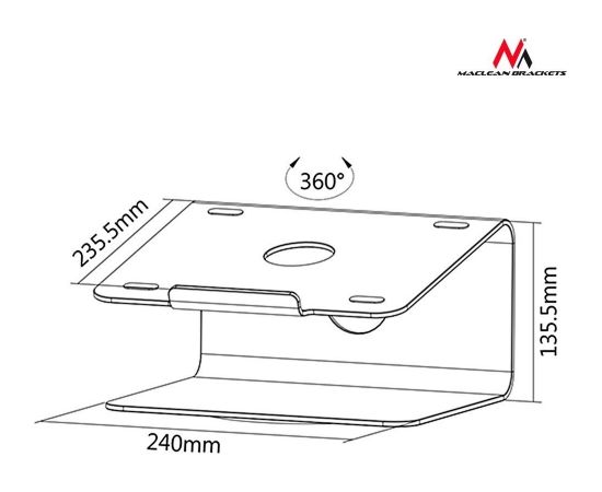 Maclean MC-730 Deluxe Aluminum Desktop Stand