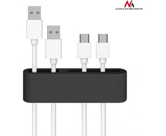Maclean MC-747 Organizer of desk cables 3 pcs - 3M tape