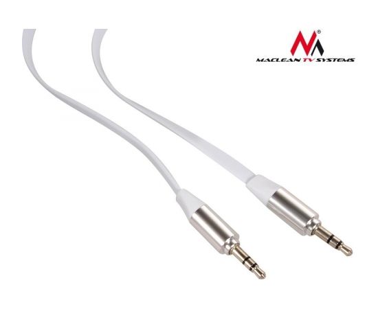 Maclean MCTV-695W Jack Straight Flat 3.5 mm Cable 2m white