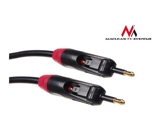 Maclean MCTV-642 Optical Fibre T-T Jack - Jack Twin Plugs Rotational Cable 0,5m