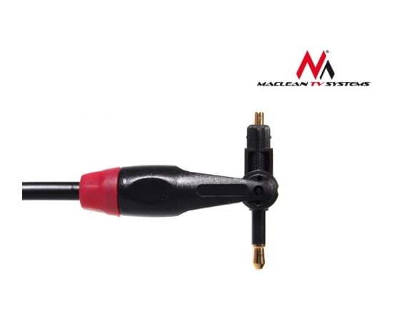 Maclean MCTV-642 Optical Fibre T-T Jack - Jack Twin Plugs Rotational Cable 0,5m