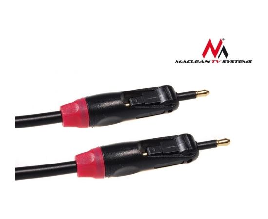 Maclean MCTV-642 Optical Fibre T-T Jack - Jack Twin Plugs Rotational Cable 0,5m