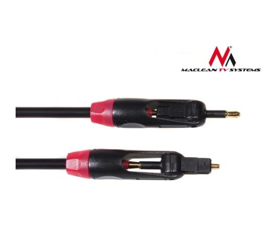 Maclean MCTV-642 Optical Fibre T-T Jack - Jack Twin Plugs Rotational Cable 0,5m