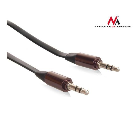 Maclean MCTV-695B Jack Straight Flat 3.5 mm Cable 2m black