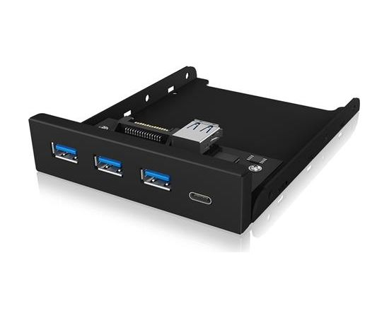 Raidsonic IcyBox 4x Port USB 3.0 Hub (3x USB 3.0, 1x USB Type-C), frontpanel 3.5''