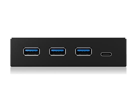 Raidsonic IcyBox 4x Port USB 3.0 Hub (3x USB 3.0, 1x USB Type-C), frontpanel 3.5''