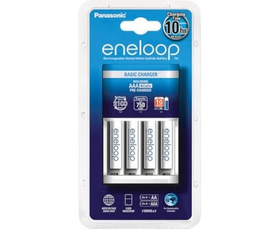 Panasonic Loader BQ-CC51 + 4 x R03/AAA Eneloop 750 mAh