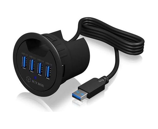 Raidsonic IcyBox Desk Hub 4xUSB 3.0, 120 cm USB 3.0 cable