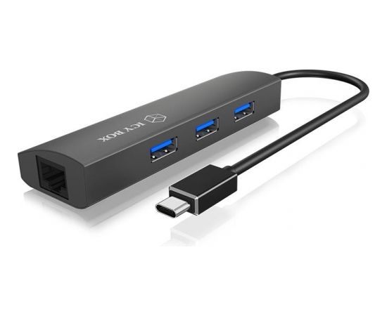 Raidsonic IcyBox 3x Port USB 3.0 & Gigabit-LAN Hub