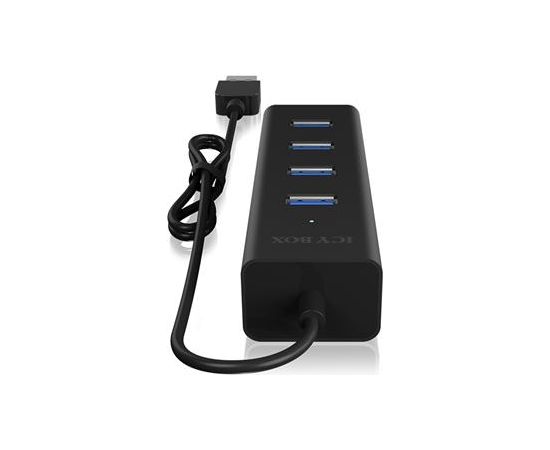 Raidsonic IcyBox 4x Port USB 3.0 Hub, Black