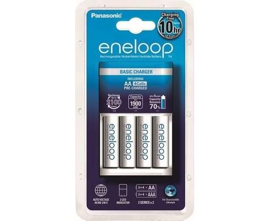 Panasonic Loader BQ-CC51 + 4 x R6/AA Eneloop 1900 mAh