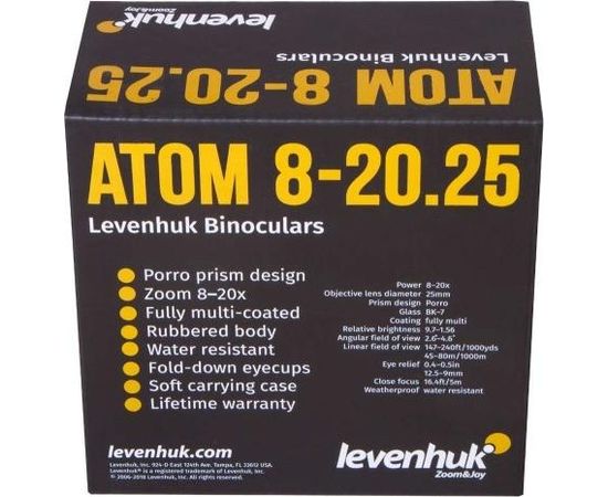 Бинокль Levenhuk Atom 8–20x25