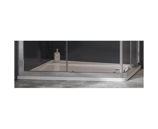 RAVAK MSRV4-90 dušas stūris ar bīdāmām durvīm 90x90cm, kvadrāts, spīdīgs+stikls caurspīdīgs