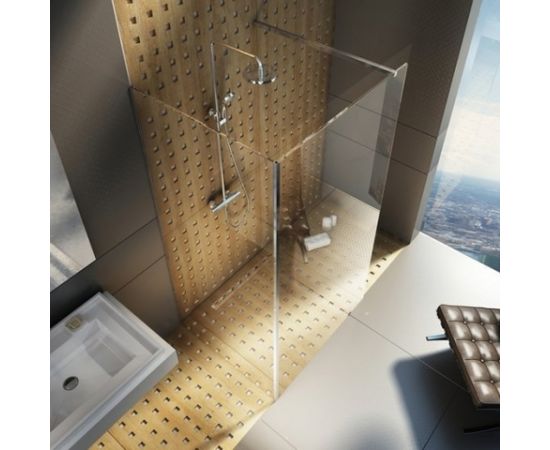 Ravak dušas stūris WALK IN Corner 120/80x200 spīdīga + caurspīdīgs stikls
