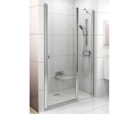 RAVAK CSD2-100 veramas dušas durvis nišai 100cm, spīdīgs + stikls caurspīdīgs