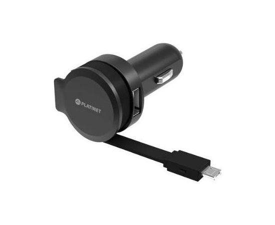 Platinet Paltinet PLCRRCC Universal IC Автомобильная зарядка USB 42.4A + Micro USB Cable Черная