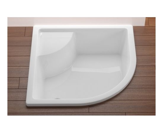 Ravak akrila dziļais dušas paliktnis/vanniņa pusapaļais ar sēdekli Sabina 800 x 800