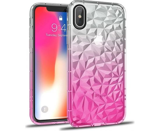 Swissten Crystal Clear Case 1 mm Силиконовый чехол для Apple iPhone 7 / 8 Прозрачный - Розовый