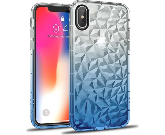 Swissten Crystal Clear Case 1 mm Aizmugurējais Silikona Apvalks Priekš Apple iPhone 7 / 8 Caurspīdīgs - Zils