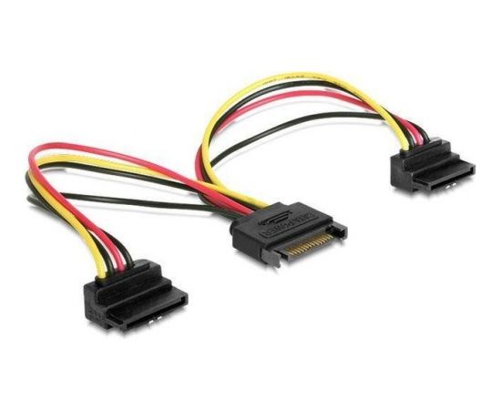 Gembird cable power SATA 15 pin -> 2x SATA HDD (angled connectors)