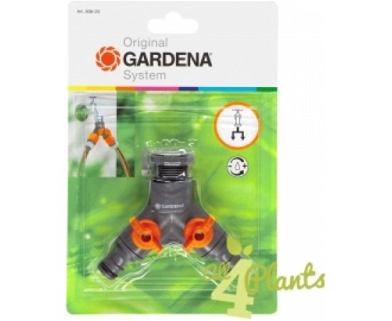 Gardena Divu krānu pieslēgs 26,5 mm (G 3/4") /21 mm (G 1/2")