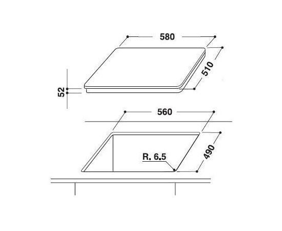 Hotpoint HKID 641 B C indukcijas plīts virsma