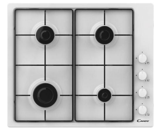 Candy Hob CHW6LWW Gas, Number of burners/cooking zones 4, White,