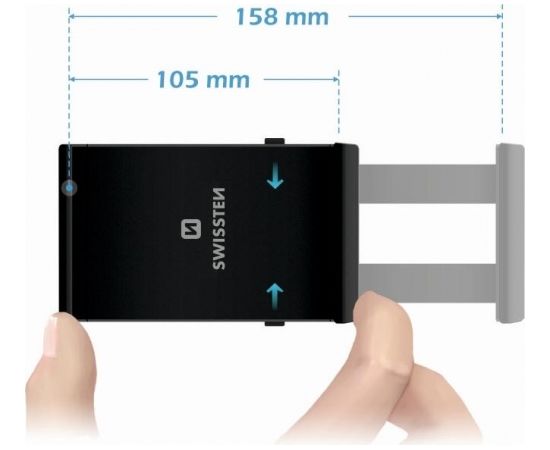 Swissten S-Grip T1-HK Универсальный Держатель В CD / Radio кдля Планшетов / Телефонов / GPS Черный