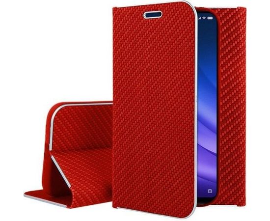 Mocco Carbon Leather Чехол Книжка для телефона Apple iPhone X / XS Красный
