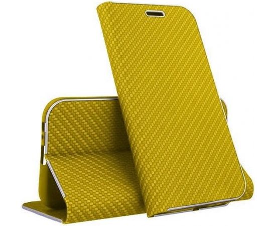 Mocco Carbon Leather Чехол Книжка для телефона Apple iPhone X / XS Золотой