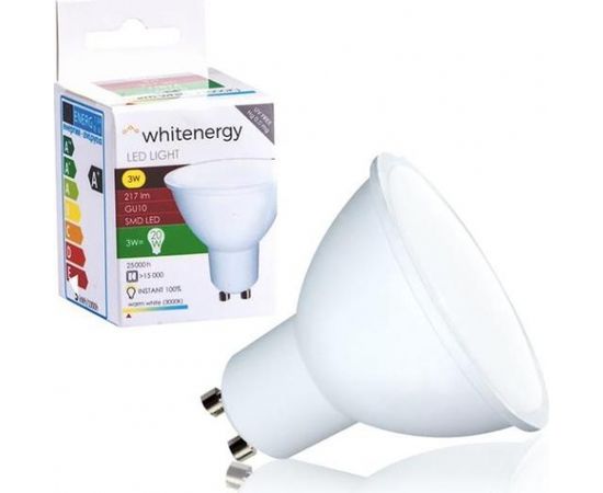 Whitenergy LED bulb | GU10 | 6 SMD 2835 | 3W | 230V | milky | MR16
