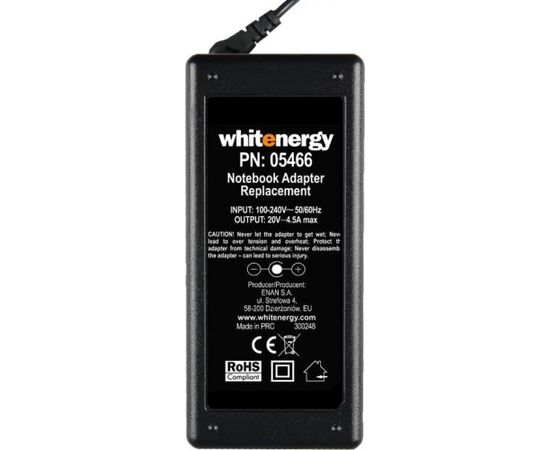 Whitenergy AC adapter 20V/4.5A 90W plug 5.5x2.5mm
