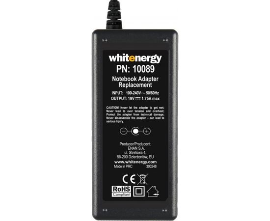 Whitenergy AC adapter 19V/1.75A 33W plug 4.0x1.35mm