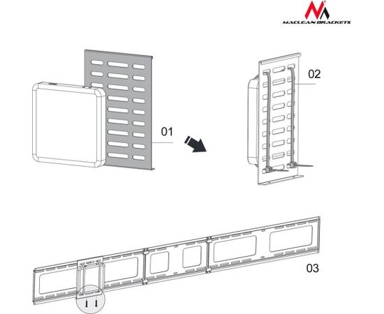 Maclean MC-802 Mini CPU holder Thin Client