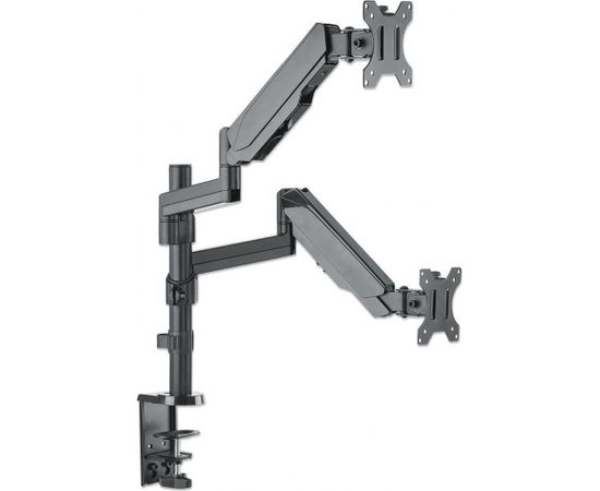 Manhattan Double desk LED/LCD monitor arm 17''-32'' 2x8kg gas spring adjustable