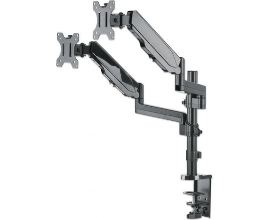 Manhattan Double desk LED/LCD monitor arm 17''-32'' 2x8kg gas spring adjustable