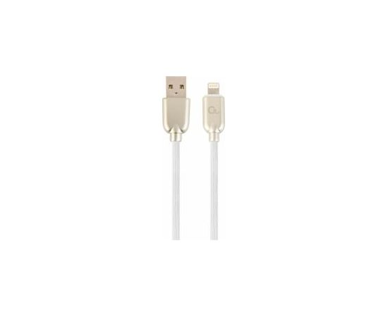 Gembird USB Male - Lightning Male Premium rubber 2m White