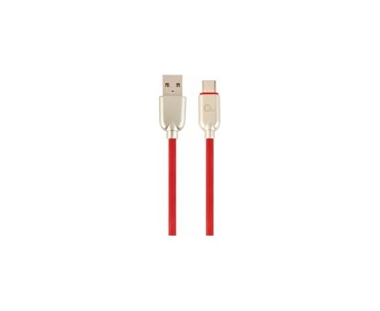 Gembird USB Male - USB Type C Male Premium rubber 2m Red