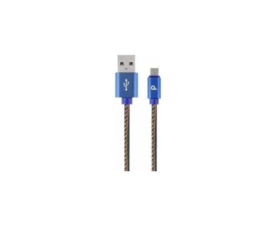 Gembird USB Male - Micro USB Male Premium denim 2m Blue