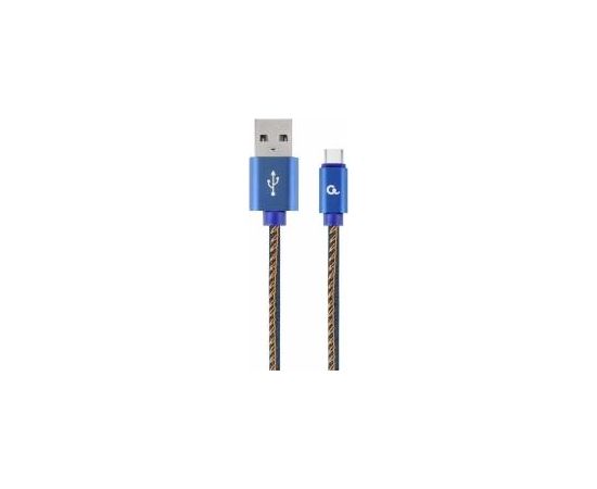 Gembird USB Male - USB Type C Male Premium denim 2m Blue