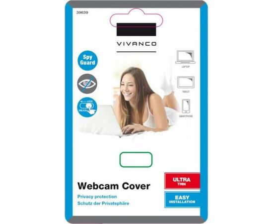 Vivanco webcam cover, black (39639)